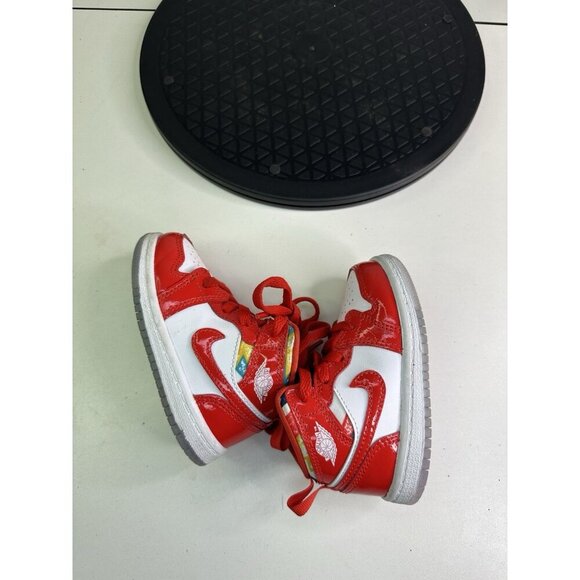 Nike Air Jordan Retro 1 Mid SE 'Barcelona Sweater' Size 6C GS Kids DC7250 600 - Picture 4 of 8